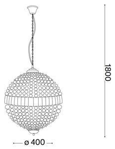 Ideal Lux - LED Křišťálový lustr na řetězu LUXOR 6xG9/3W/230V pr. 40 cm čirá