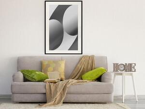 Plakát Šedesát devět - černobílá kompozice na geometrickém pozadí
