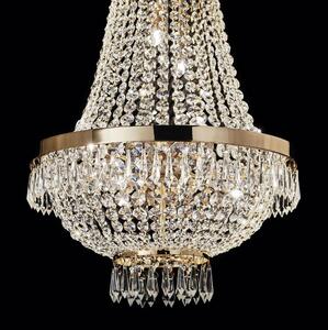 Ideal Lux - LED Křišťálový lustr na řetězu CAESAR 6xG9/3W/230V pr. 38 cm zlatá