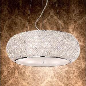 Ideal Lux - Křišťálový lustr na lanku PASHA 6xE14/40W/230V pr. 40cm lesklý chrom