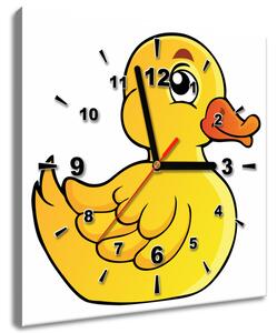 Obraz s hodinami Gumová kačenka Rozměry: 30 x 30 cm