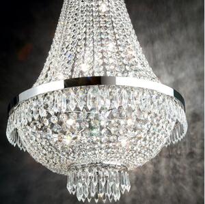Ideal Lux - LED Křišťálový lustr na řetězu CAESAR 6xG9/3W/230V pr. 38 cm chrom