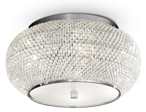 Ideal Lux - Křišťálové stropní svítidlo PASHA 6xE14/40W/230V pr. 40 cm chrom
