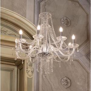 Ideal Lux - Křišťálový lustr na řetězu AMADEUS 8xE14/40W/230V pr. 80 cm čirá