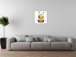 Obraz s hodinami Včelka s mediky Rozměry: 30 x 30 cm