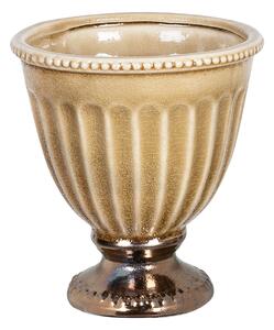 Madame Coco Béžová keramická váza, 16 cm, Rochelle Barva: Béžová