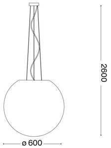 Ideal Lux - Lustr na lanku CARTA 1xE27/60W/230V pr. 60 cm bílá