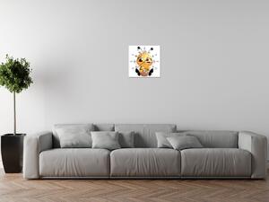 Obraz s hodinami Včelka s mediky Rozměry: 40 x 40 cm