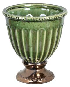 Madame Coco Béžová keramická váza, 16 cm, Rochelle Barva: Zelená