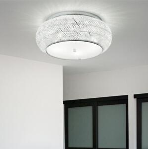 Ideal Lux - Křišťálové stropní svítidlo PASHA 6xE14/40W/230V pr. 40 cm chrom