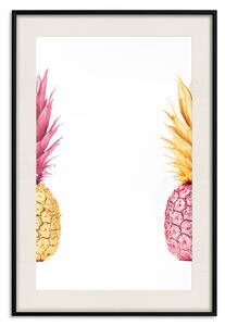 Plakát Protiklady - kompozice barevných tropických plodů a bílého pozadí