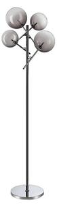 Ideal Lux - LED Stojací lampa EQUINOXE 4xG4/2W/230V lesklý chrom/kouřová