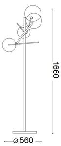 Ideal Lux - LED Stojací lampa EQUINOXE 4xG4/2W/230V chrom/čirá