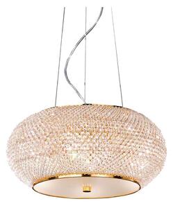 Ideal Lux - Křišťálový lustr na lanku PASHA 6xE14/40W/230V pr. 40cm zlatá