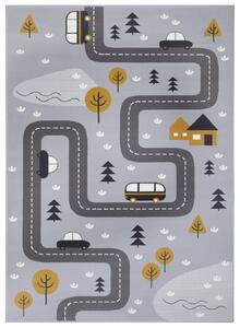 Hanse Home Collection koberce Dětský koberec Adventures 104535 Grey/mustard - 80x150 cm