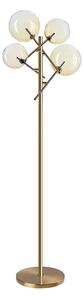 Ideal Lux - LED Stojací lampa EQUINOXE 4xG4/2W/230V mosaz/kouřová