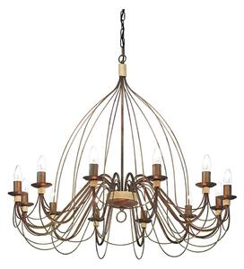 Ideal Lux - Lustr na řetězu CORTE 12xE14/40W/230V pr. 95 cm měď