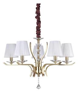 Ideal Lux - Lustr na řetězu PEGASO 5xE14/28W/230V pr. 72 cm zlatá