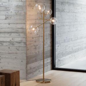 Ideal Lux - LED Stojací lampa EQUINOXE 4xG4/2W/230V mosaz/čirá