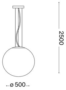 Ideal Lux - Lustr na lanku MAPA 1xE27/42W/230V pr. 50 cm šedá/kouřová