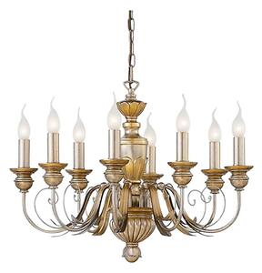 Ideal Lux - Lustr na řetězu FIRENZE 8xE14/40W/230V pr. 64 cm zlatá