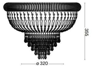 Ideal Lux - Křišťálové stropní svítidlo DUBAI 3xE14/28W/230V pr. 32 cm chrom