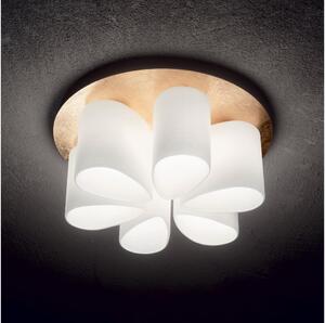 Ideal Lux - Stropní svítidlo DAISY 6xE27/52W/230V pr. 60 cm zlatá/bílá