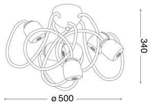 Ideal Lux - LED Flexibilní přisazený lustr OCTOPUS 6xG9/3W/230V pestrobarevná