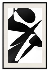 Plakát Kontrast - černobílá moderní abstrakce s geometrickými tvary