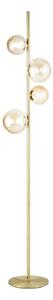 Ideal Lux - LED Stojací lampa PERLAGE 4xG9/3W/230V zlatá/kouřová