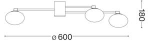 Ideal Lux - LED Přisazený lustr HERMES 5xG9/3W/230V pr. 60 cm bílá