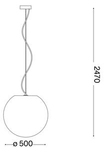 Ideal Lux - Lustr na lanku CARTA 1xE27/25W/230V pr. 50 cm bílá