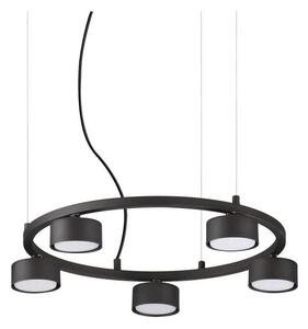 Ideal Lux - LED Lustr na lanku MINOR 5xGX53/9W/230V pr. 50 cm černá