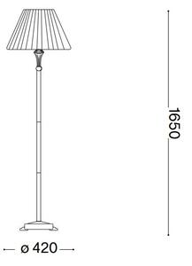 Ideal Lux - Stojací lampa FIRENZE 1xE14/40W/230V zlatá