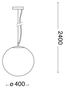 Ideal Lux - Lustr na lanku MAPA 1xE27/42W/230V pr. 40 cm šedá/kouřová