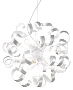 Ideal Lux - Lustr na lanku VORTEX 6xE14/40W/230V pr. 53 cm stříbrná/patina
