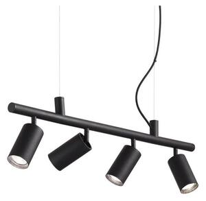 Ideal Lux - LED Lustr na lanku DYNAMITE 4xGU10/7W/230V CRI 90 černá