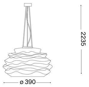 Ideal Lux - Lustr na lanku KARMA 1xE27/60W/230V pr. 39 cm bílá
