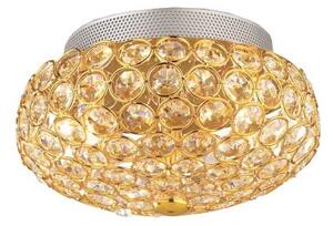 Ideal Lux - LED Křišťálové stropní svítidlo KING 3xG9/3W/230V pr. 25,5 cm zlatá