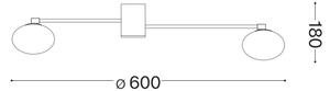 Ideal Lux - LED Přisazený lustr HERMES 3xG9/3W/230V pr. 60 cm zlatá