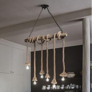 Ideal Lux - Lustr na lanku CANAPA 6xE27/15W/230V hnědá