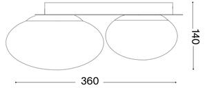 Ideal Lux - LED Stropní svítidlo NINFEA 2xGX53/9W/230V bílá