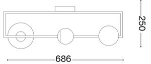 Ideal Lux - LED Přisazený lustr ANGOLO 3xG9/3W/230V černá