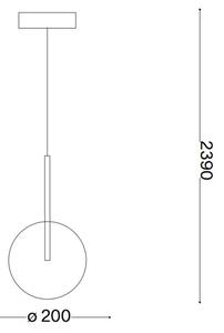 Ideal Lux - LED Lustr na lanku EQUINOXE 1xG4/2W/230V pr. 20 cm chrom/kouřová