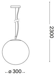 Ideal Lux - Lustr na lanku MAPA 1xE27/42W/230V pr. 30 cm čirá
