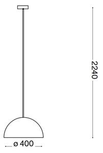 Ideal Lux - Lustr na lanku FOLK 1xE27/60W/230V pr. 40 cm hnědá