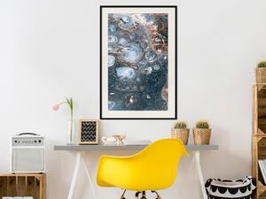Plakát Oceánové skvrny - umělecká abstrakce naplněná barevnými pruhy