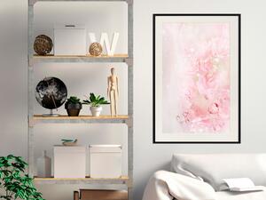 Plakát Růžová příroda - zářivá abstrakce s jemným rostlinným motivem