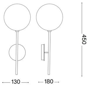Ideal Lux - LED Nástěnná lampa EQUINOXE 1xG4/2W/230V chrom/kouřová
