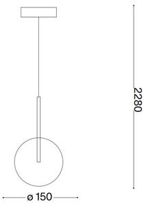 Ideal Lux - LED Lustr na lanku EQUINOXE 1xG4/2W/230V pr. 15 cm chrom/kouřová